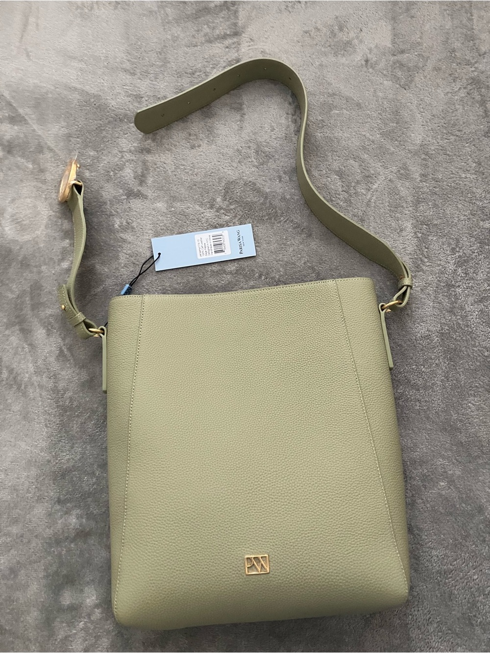 NWT Parisa Wang New York Carrie Medium Tote Bag in Sage